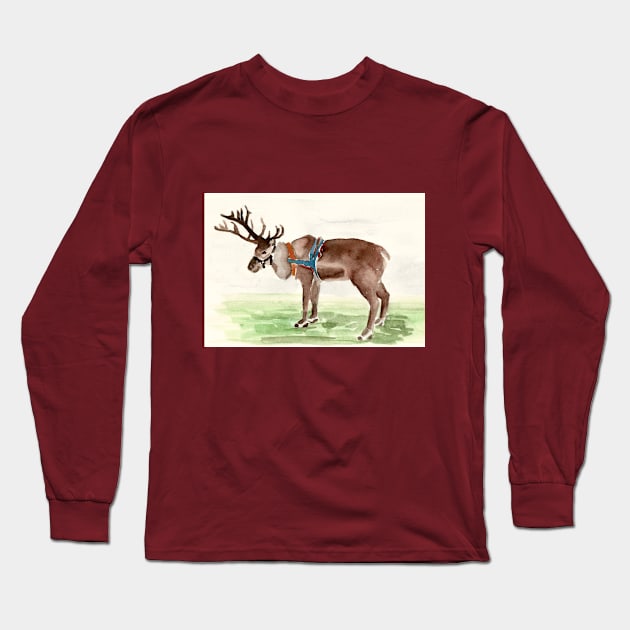 reindeer Long Sleeve T-Shirt by svenj-creates